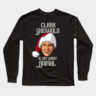 Clark Griswold is my spirit animal (White text) Long Sleeve T-Shirt